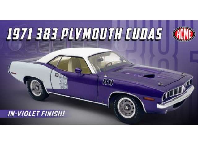 Plymouth 383 Cuda, Vinyl Top, In-Violet 1971