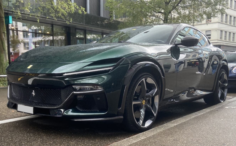 Ferrari Purosangue - panoramisch dak Groene zeltwe