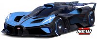 BUGATTI - BOLIDE W16 8.0 FOUR-TURBO 1850pk 500km/h 2020 - BLEU/NOIR