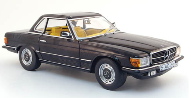 Mercedes 350 SL (R 107) zwart 1977