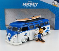 VOLKSWAGEN - T1 SAMBA MINIBUS 1962 - WITH TOPOLINO MICKEY MOUSE FIGURE - WALT DISNEY