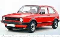 VW Golf GTI 1976 Mars rouge