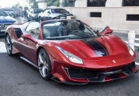 Ferrari 488 Pista Spider Open roof Rosso Fuoco