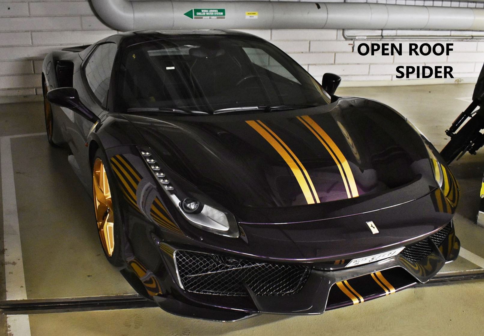 Ferrari 488 Pista Spider Open roof Viola Hong Kong