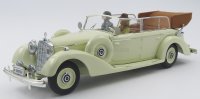 MERCEDES BENZ - 770K CABRIOLET 1938 WITH EVA BRAUN AND SS MILITARY GUARD FIGURES 1938 - WHITE