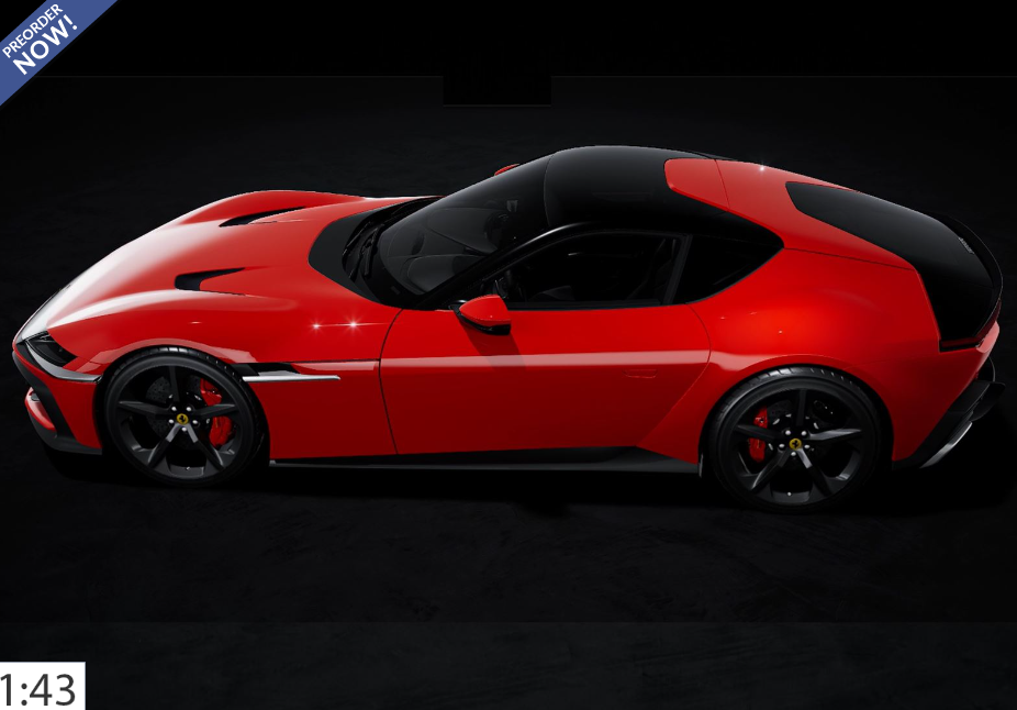 Ferrari 12Cilindri Panoramisch dak Rosso Corsa gla