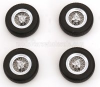 SET 4X WHEELS AND RIMS FOR GHIBLI COUPE 1969 - BLACK CHROME