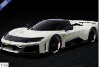 Ferrari F80 option carbone Bianco Italia - jantes bicolores carbone et argent