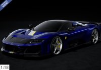 Ferrari F80 optioneel elektrisch blauw carbon - zilveren velgen