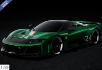 Ferrari F80 optionele carbon race n.24 Green Jewel - tweekleurige carbon en zilveren velgen