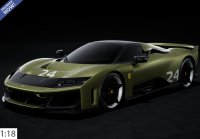 Ferrari F80 optionele carbon race n. 24 Matt Masoni Green - tweekleurige carbon en zilveren velgen