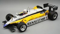 RENAULT - F1 RE30B V6 TURBO TEAM RENAULT ELF N 16 WINNER ITALY GP (with pilot figure) 1982 RENE ARNOUX - WHITE YELLOW BLACK