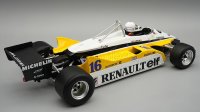 RENAULT - F1 RE30B V6 TURBO TEAM RENAULT ELF N 16 WINNER ITALY GP (with pilot figure) 1982 RENE ARNOUX - WHITE YELLOW BLACK