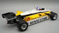 RENAULT - F1 RE30B V6 TURBO TEAM RENAULT ELF N 15 WINNER BRAZILIAN GP (with pilot figure) 1982 ALAIN PROST - WHITE YELLOW BLACK