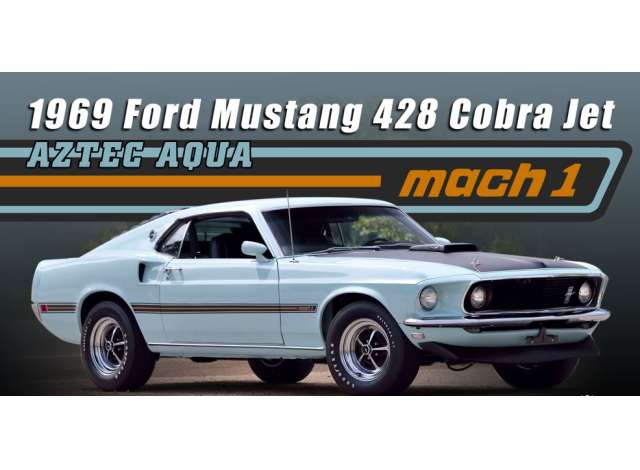 Ford Mustang 428 Cobra Jet, aztec aqua 1969