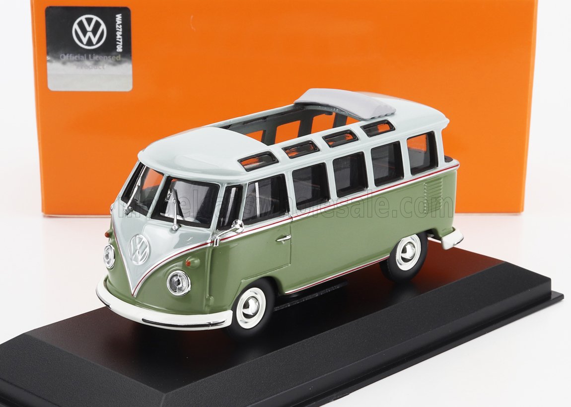 VW T1 SAMBA BUS 1961, grijs/groen