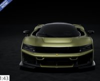 Ferrari F80 option fibre de carbone Verde Masoni Opaco - jantes en carbone et argent