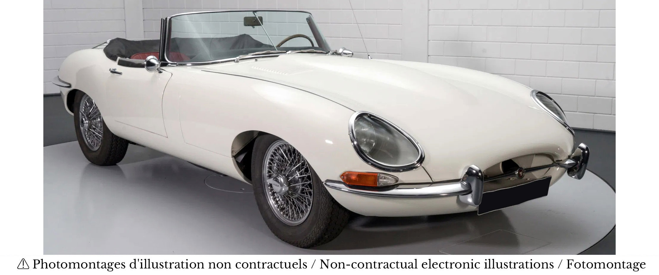 Jaguar E-Type Cabriolet 1962 Engels wit