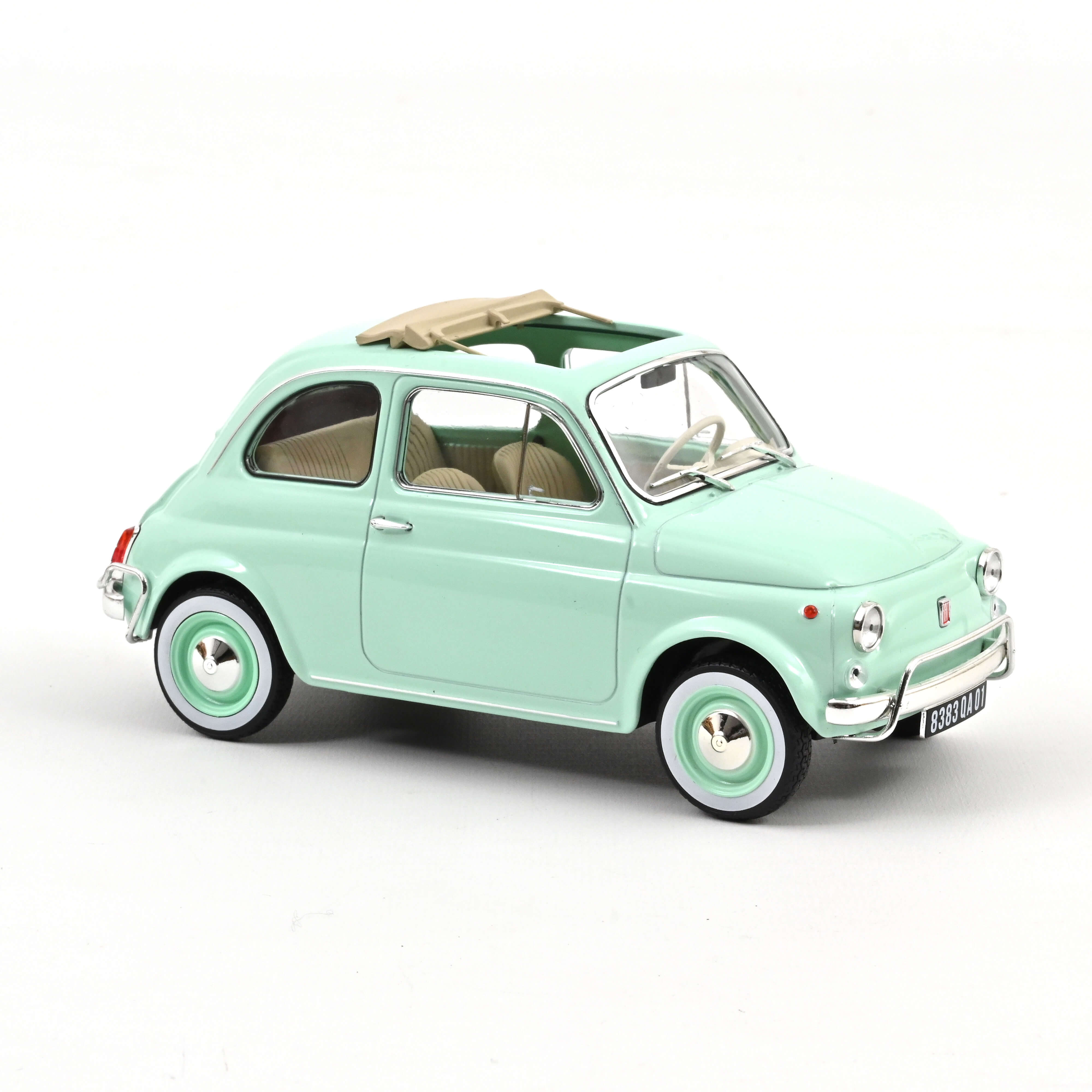 Fiat 500 L 1968 Pastelblauw baby cadeau