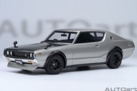 NISSAN SKYLINE 2000 GT-R (KPGC110) TUNED VERSION „CARBON BLACK BONNET“ silver