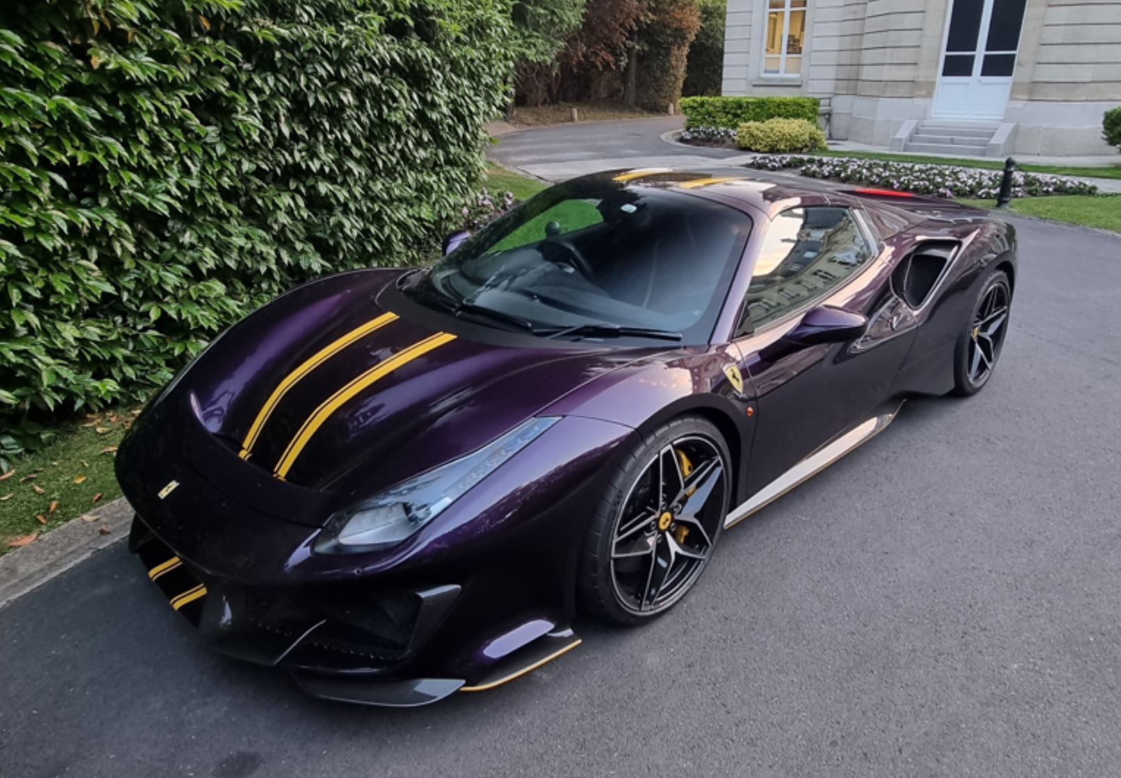 Ferrari 488 Pista Spider Open roof Viola Hong Kong