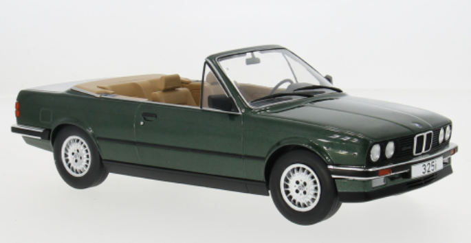 BMW 325i (E30) Cabriolet, donkergroen, 1985