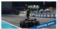 MERCEDES-AMG PETRONAS FORMULA ONE TEAM F1 W15 E PERFORMANCE – LEWIS HAMILTON – LAST RACE MERCEDES GP – ABU DHABI GP 2024 W/FIGURINE