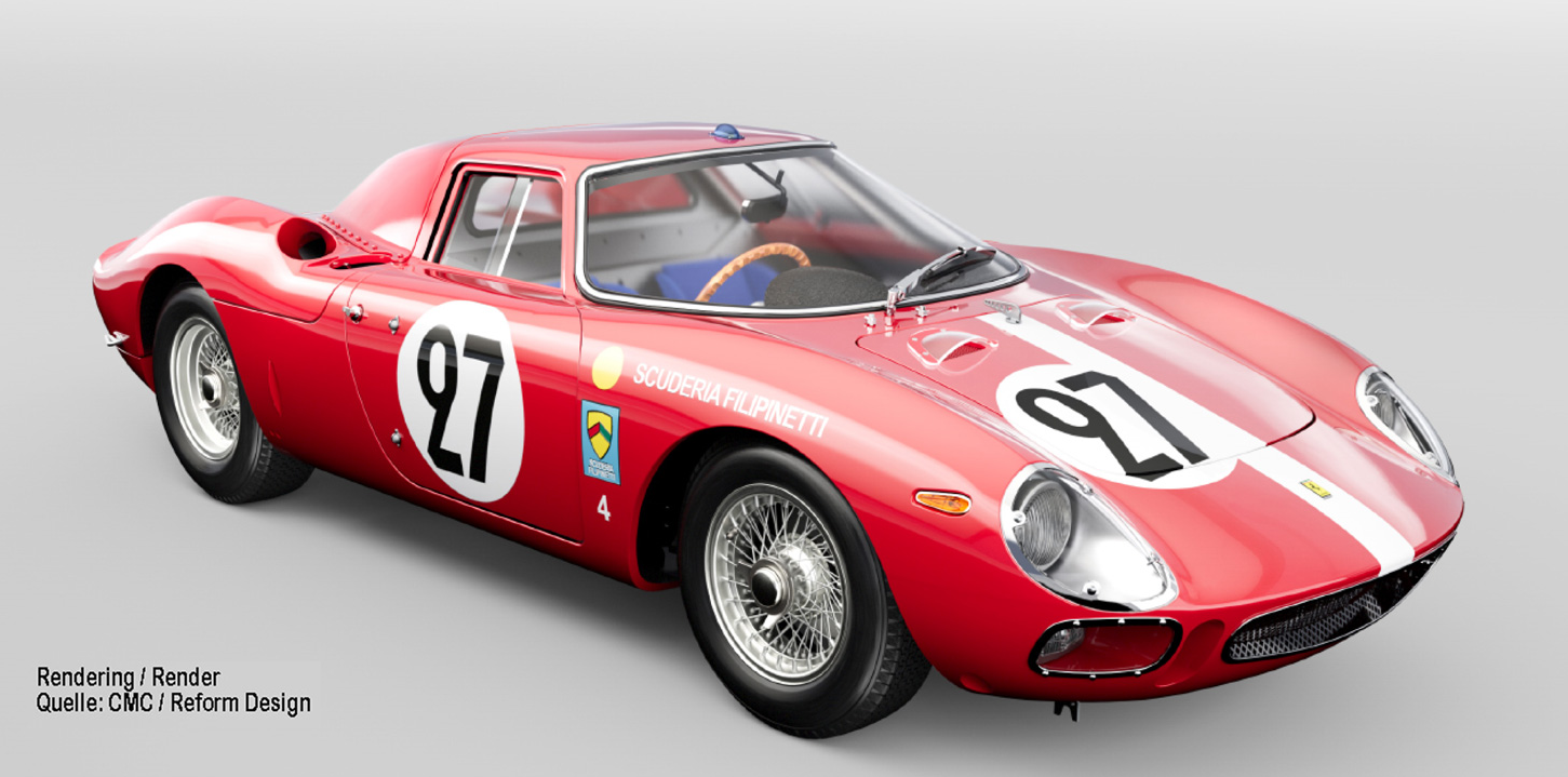 Ferrari 250 LM, 6th 24H France 1965, #27,Chassis 6