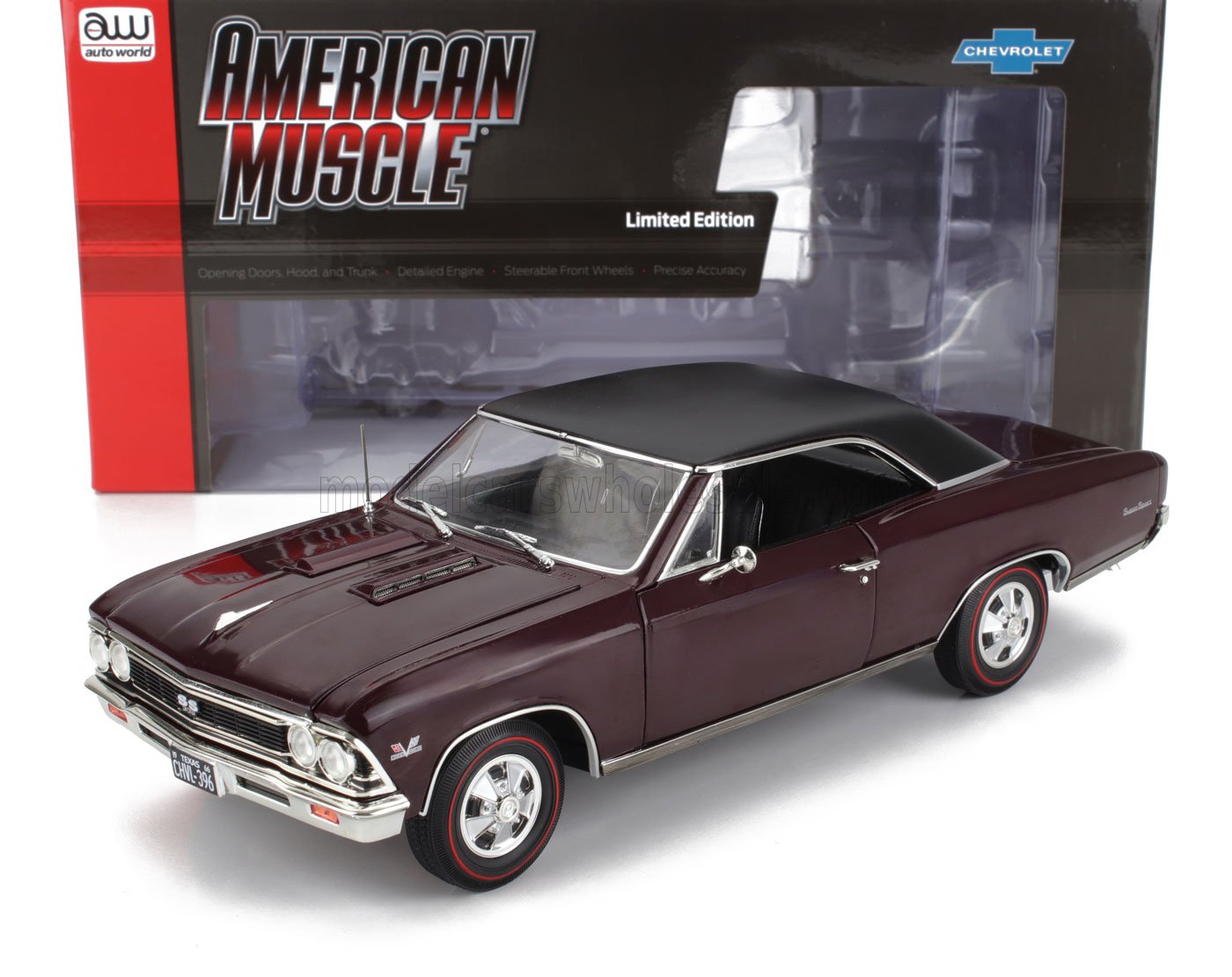 CHEVROLET - CHEVELLE SS 396 1966 - BORDEAUX BLACK